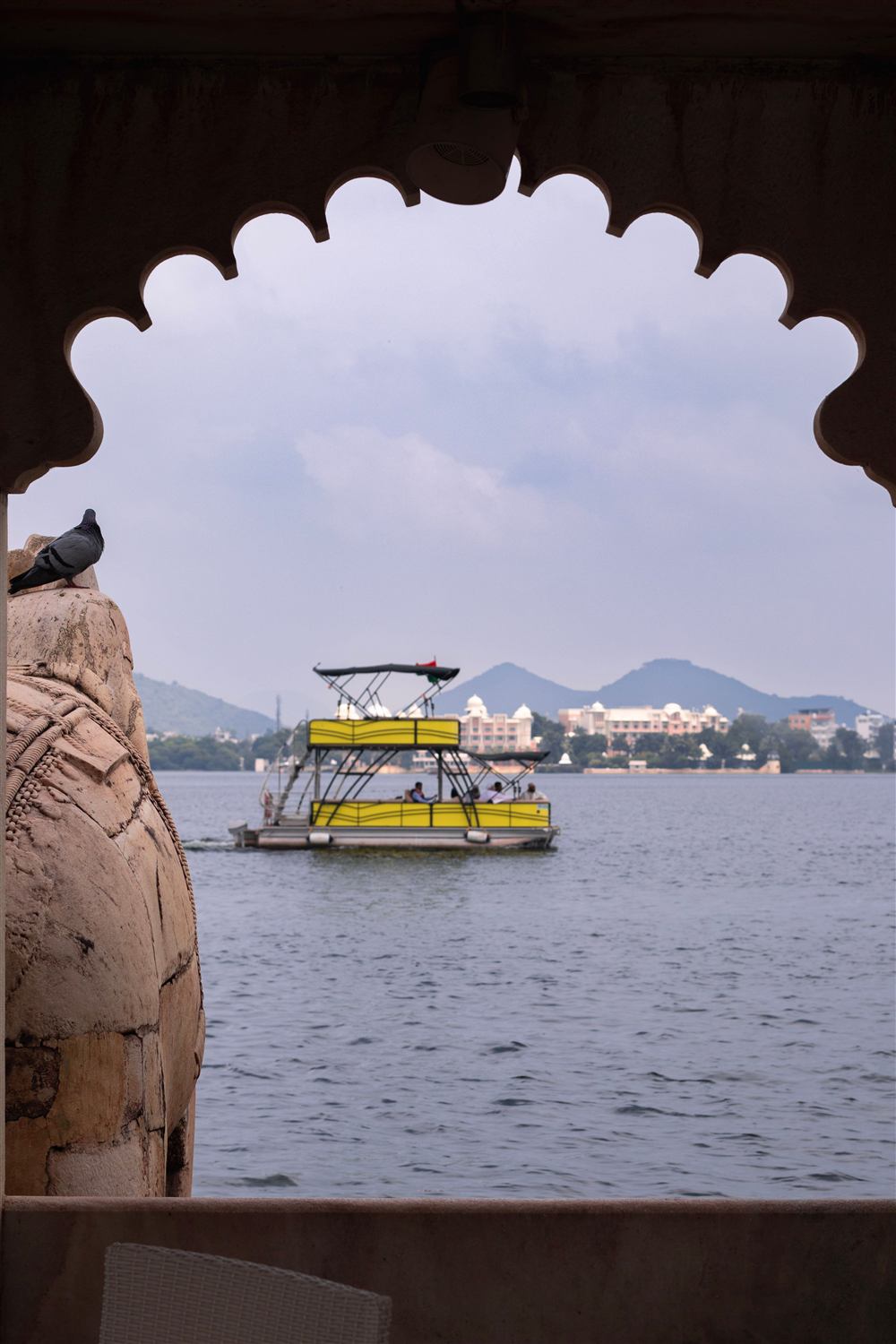 Lake Pichola, Udaipur, viewed through a palace archway